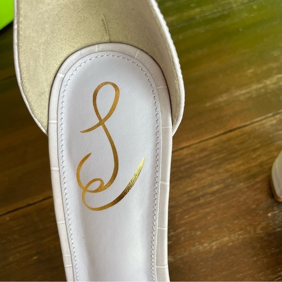 New Sam Edelman Leather Yaro Ankle Strap Block Heel Sandals in Misty Lilac - Picture 7 of 10